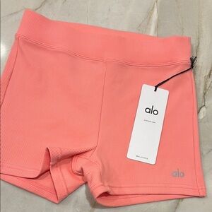 ALO Yoga Goddess Ribbed High-Waist Hot Short